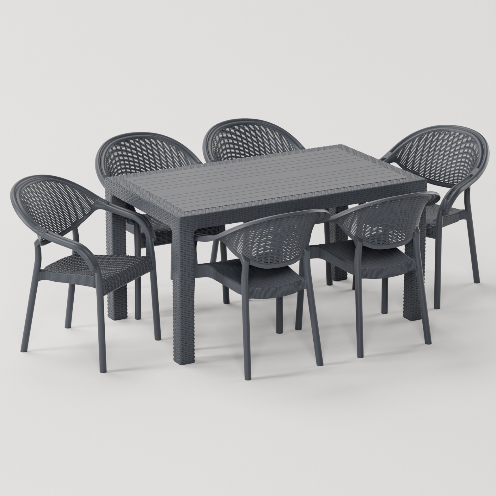 90x150 Camsız Bambu Masa Takımı 1