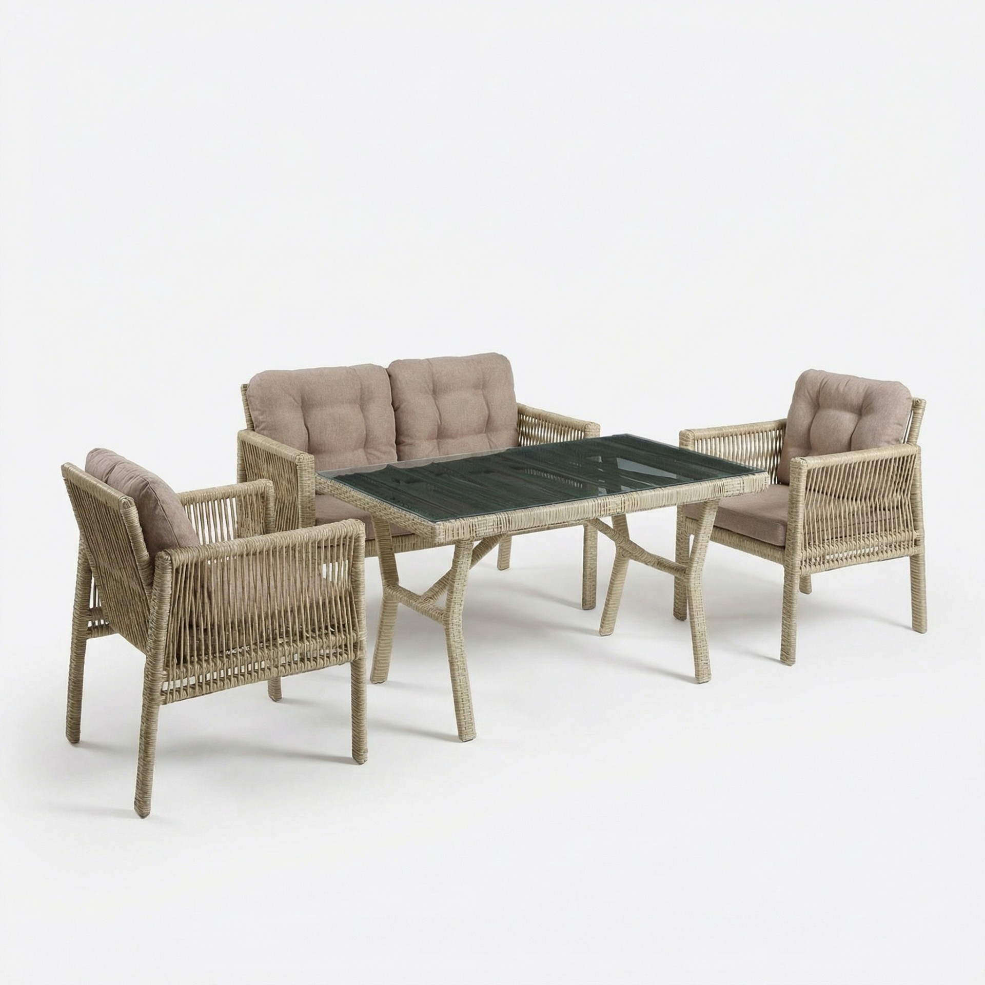 Zara 2+1+1 Raddan Mini Çay Seti - Kapiçino