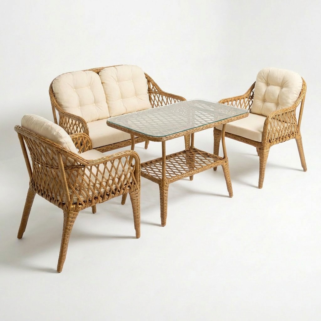 Small 110 2+1+1 Raddan Mini Çay Seti - Kapiçino