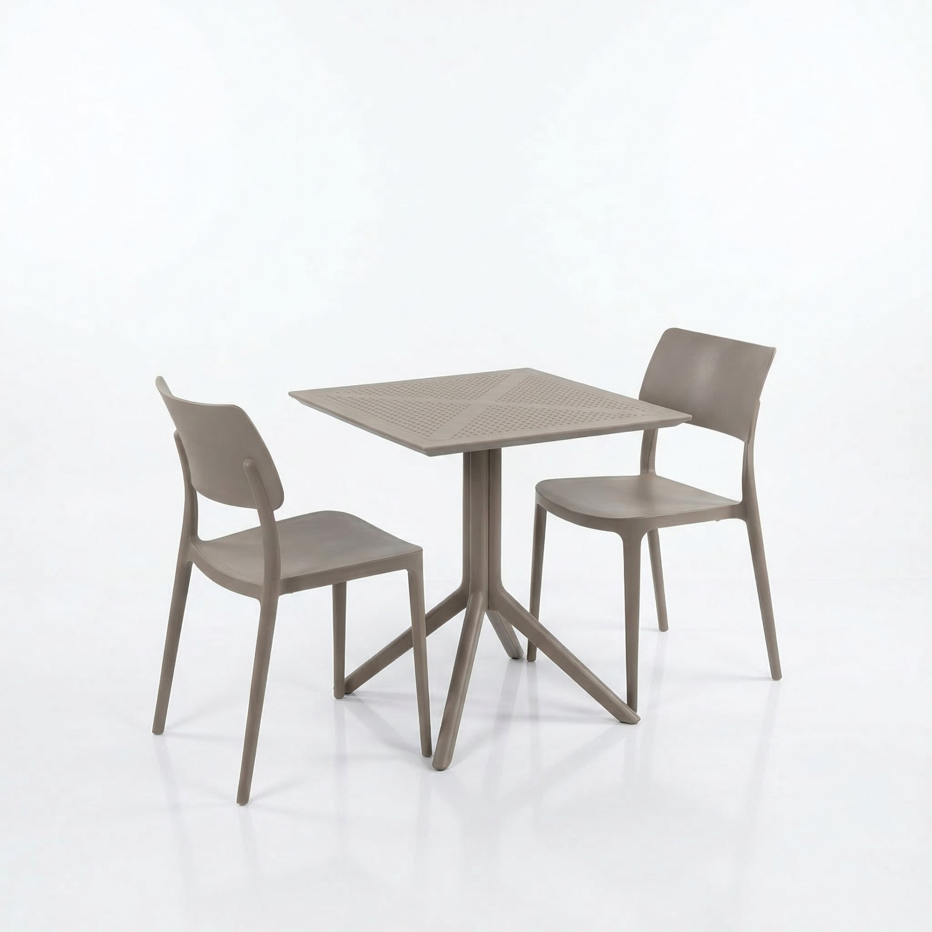 Zen 2 Kişilik Cafe Kolsuz Bistro Set 70x70 Sorty Bee Sabit Masa 2