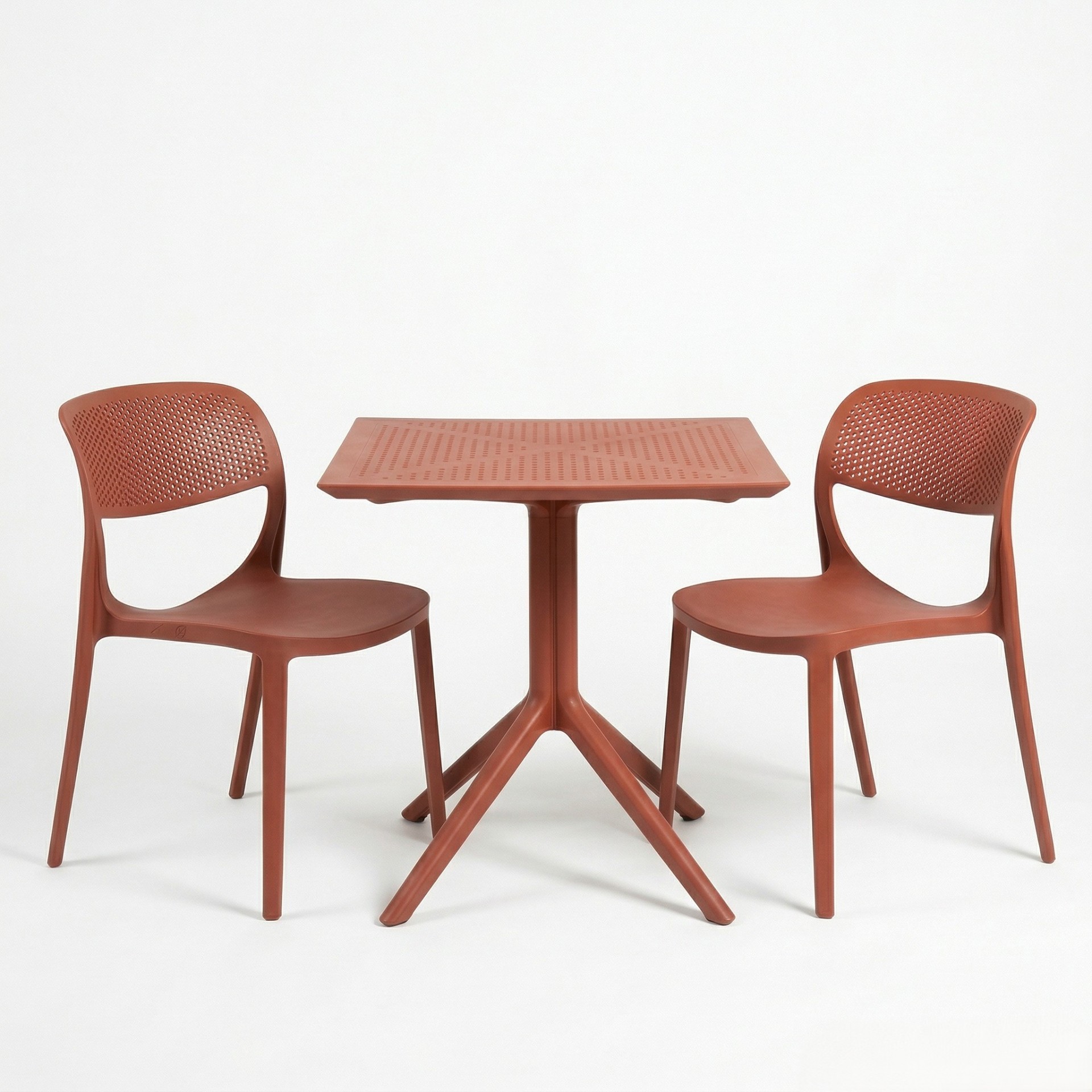 Barby 2 Kişilik Cafe Kolsuz Bistro Set 70x70 Sorty Bee Sabit Masa