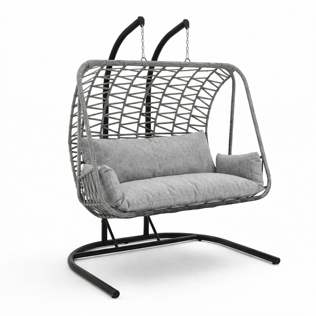 Balina Çift Kişilik Makrome İpli Salıncak 2