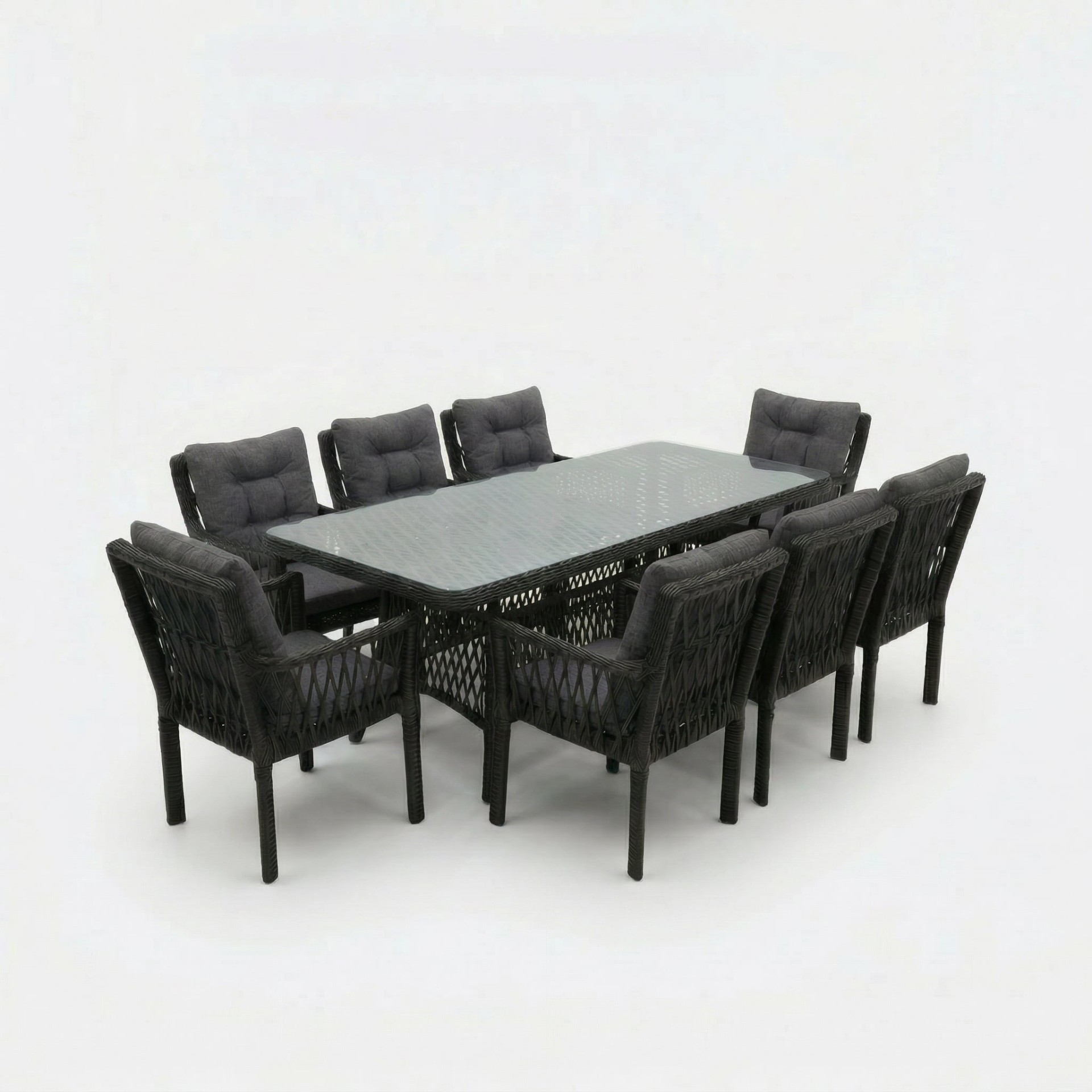 Oslo 8 Kişilik Raddan Masa Takımı 100x200 Masa 8 Adet Oslo Koltuk 1