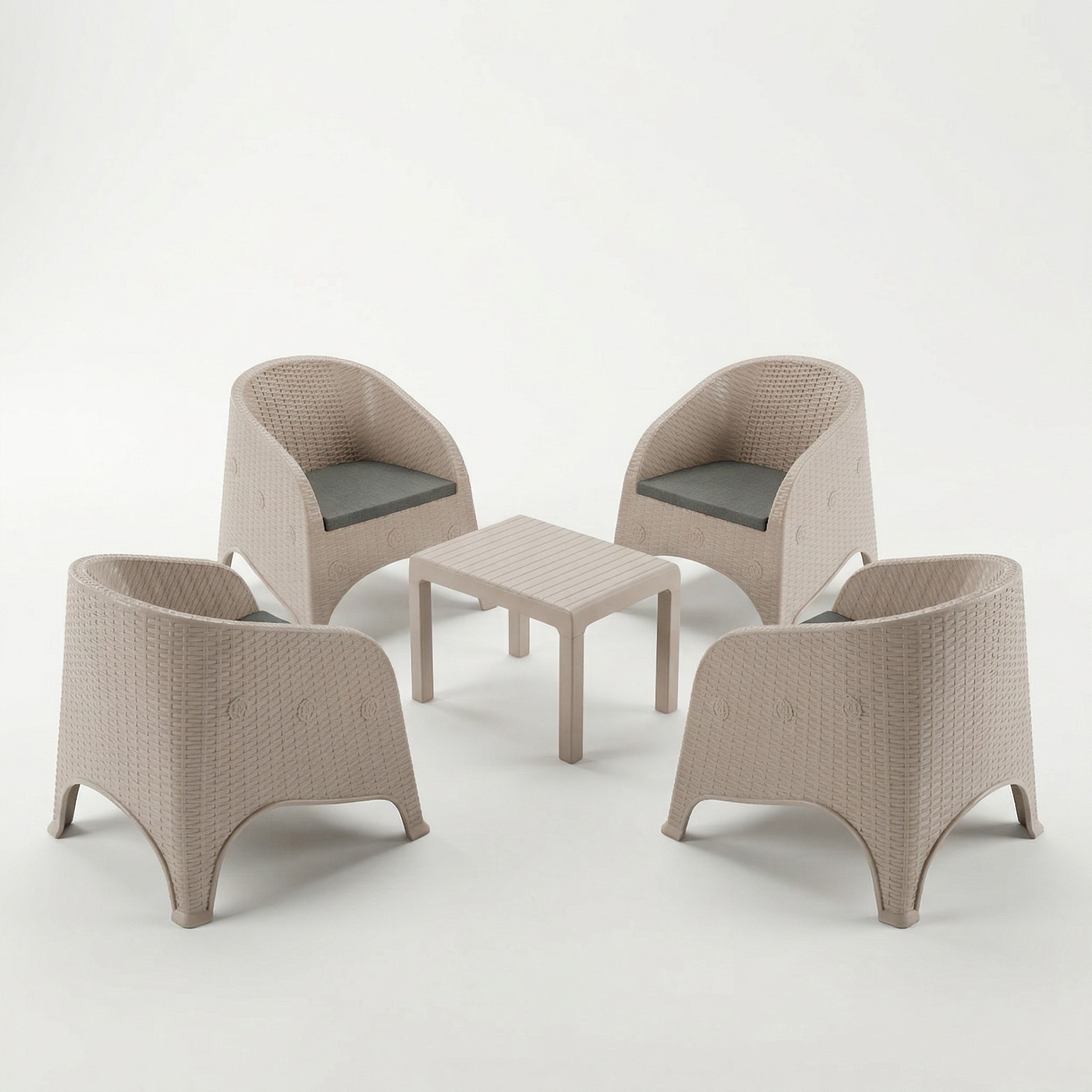 Olivia 4 Kişilik Oturma Grubu 40x60 Sehpa 3