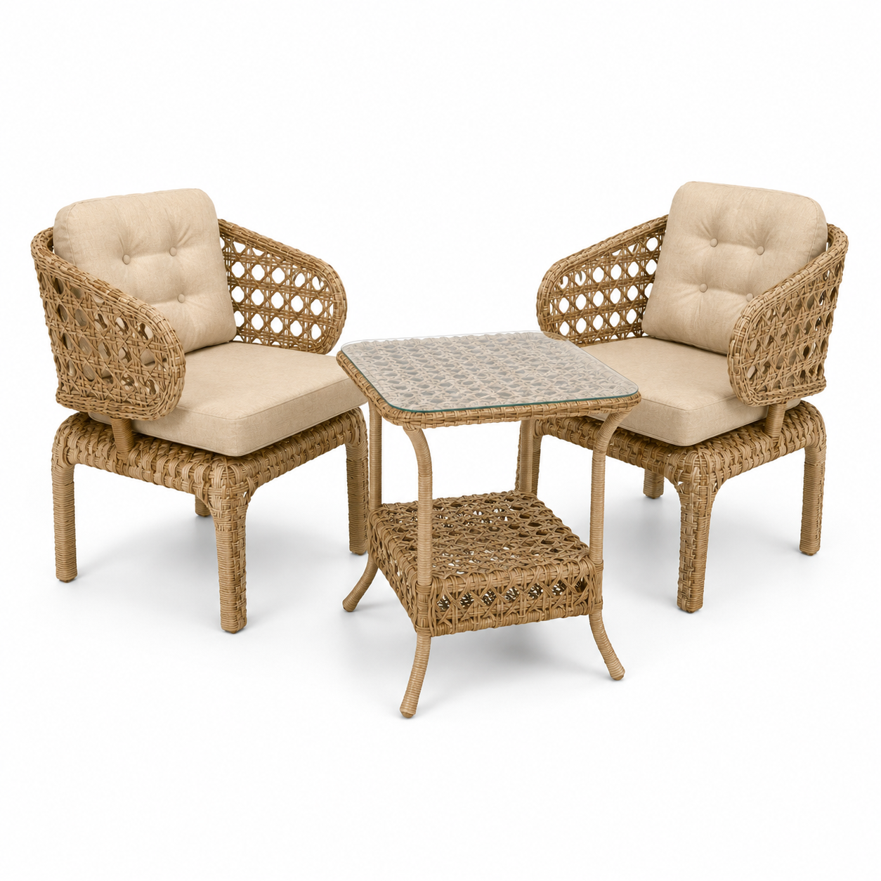Cenevre 1+1 Raddan Bistro Set 3