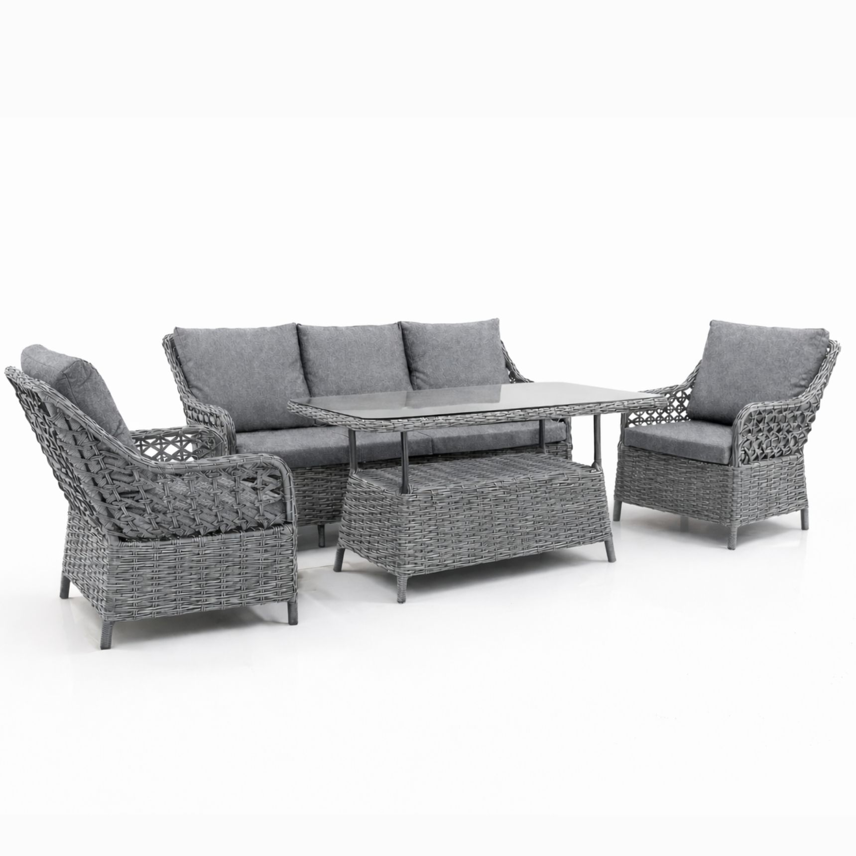 İcon 3+1+1 Raddan Oturma Grubu - Gri