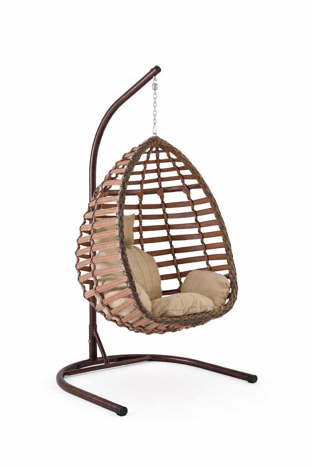 Gümbet Raddan Tekli Salıncak - Kahve Rengi